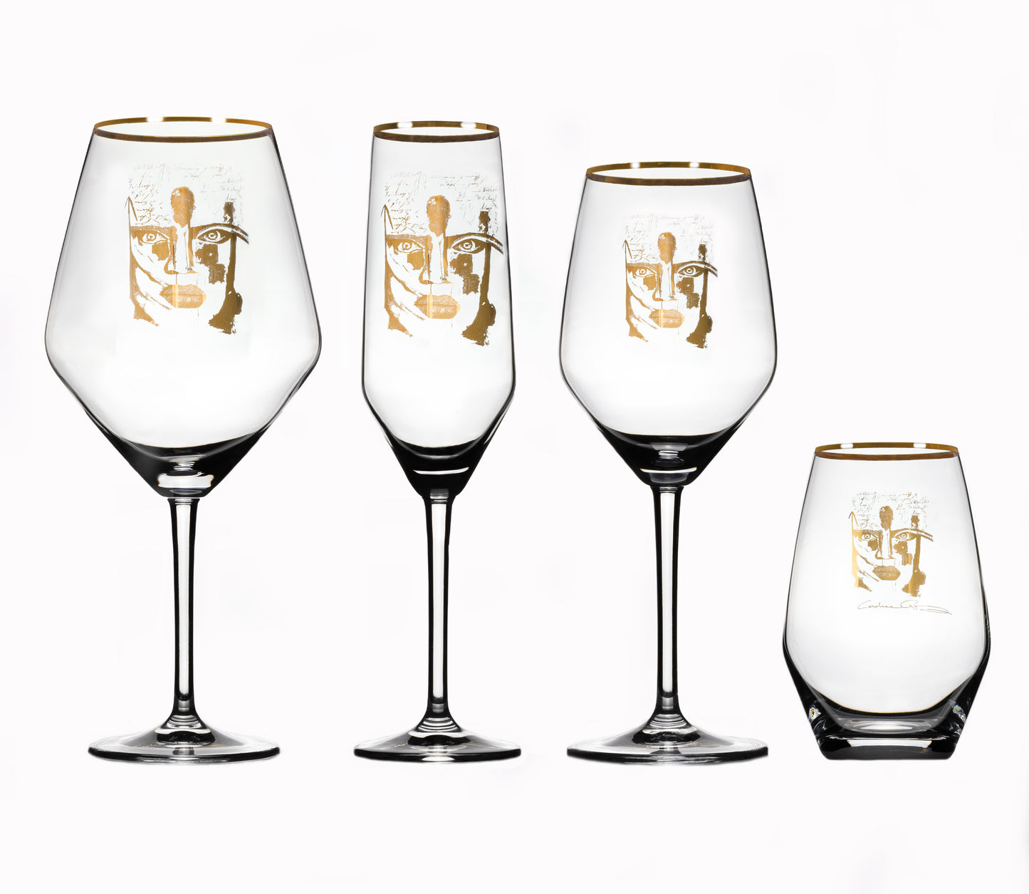 Rosé & Vitvinsglas 40cl Golden Dream GOLD