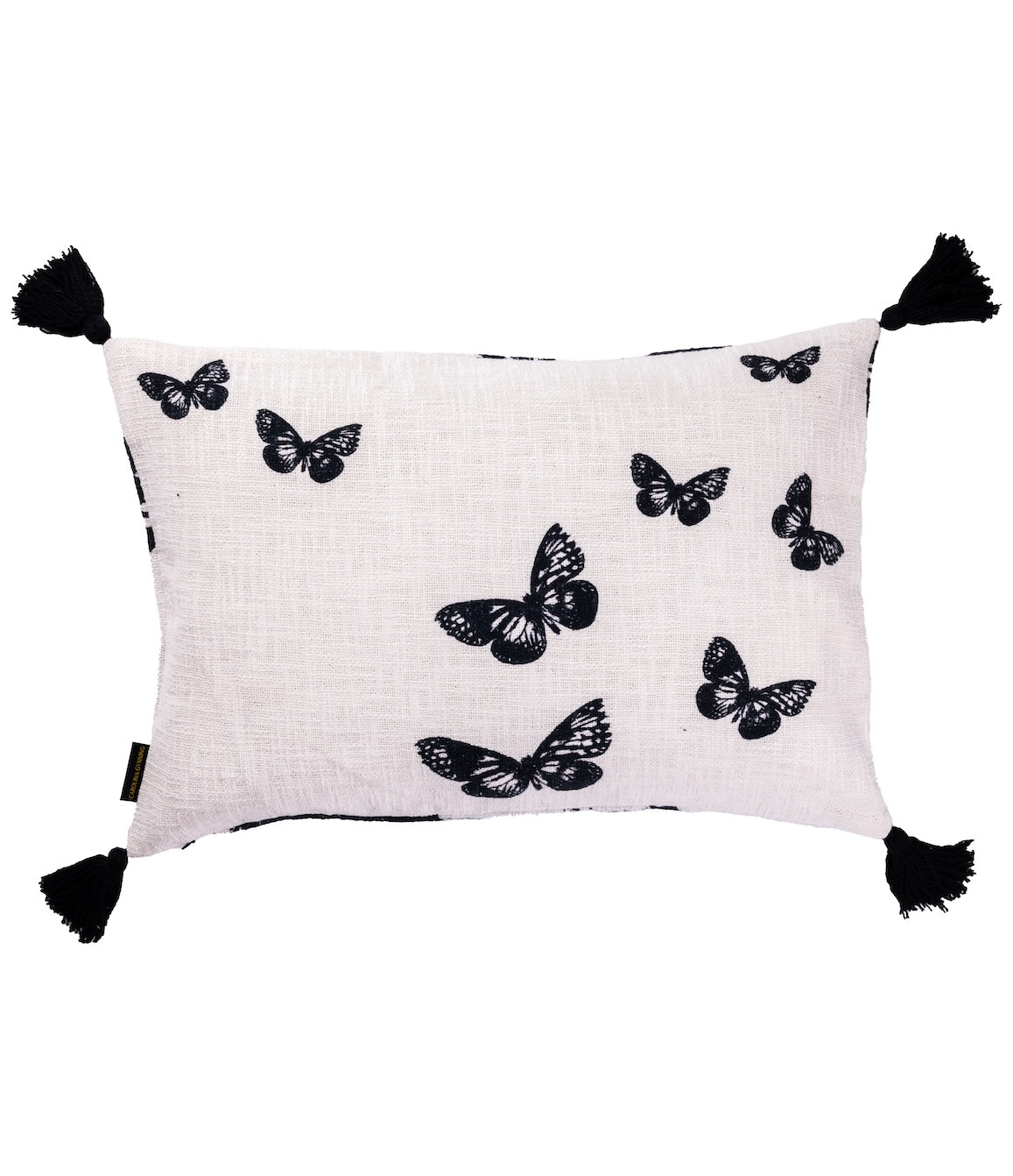 Kuddfodral Golden Butterfly B&W m Butterflies 40x60