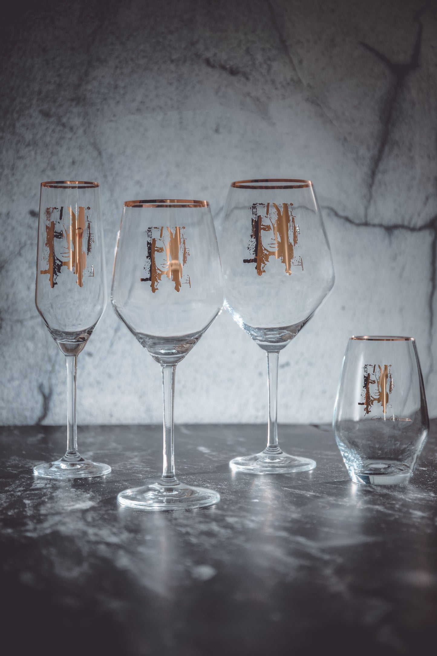 Rosé & Vitvinsglas 40cl Wild Woman GOLD