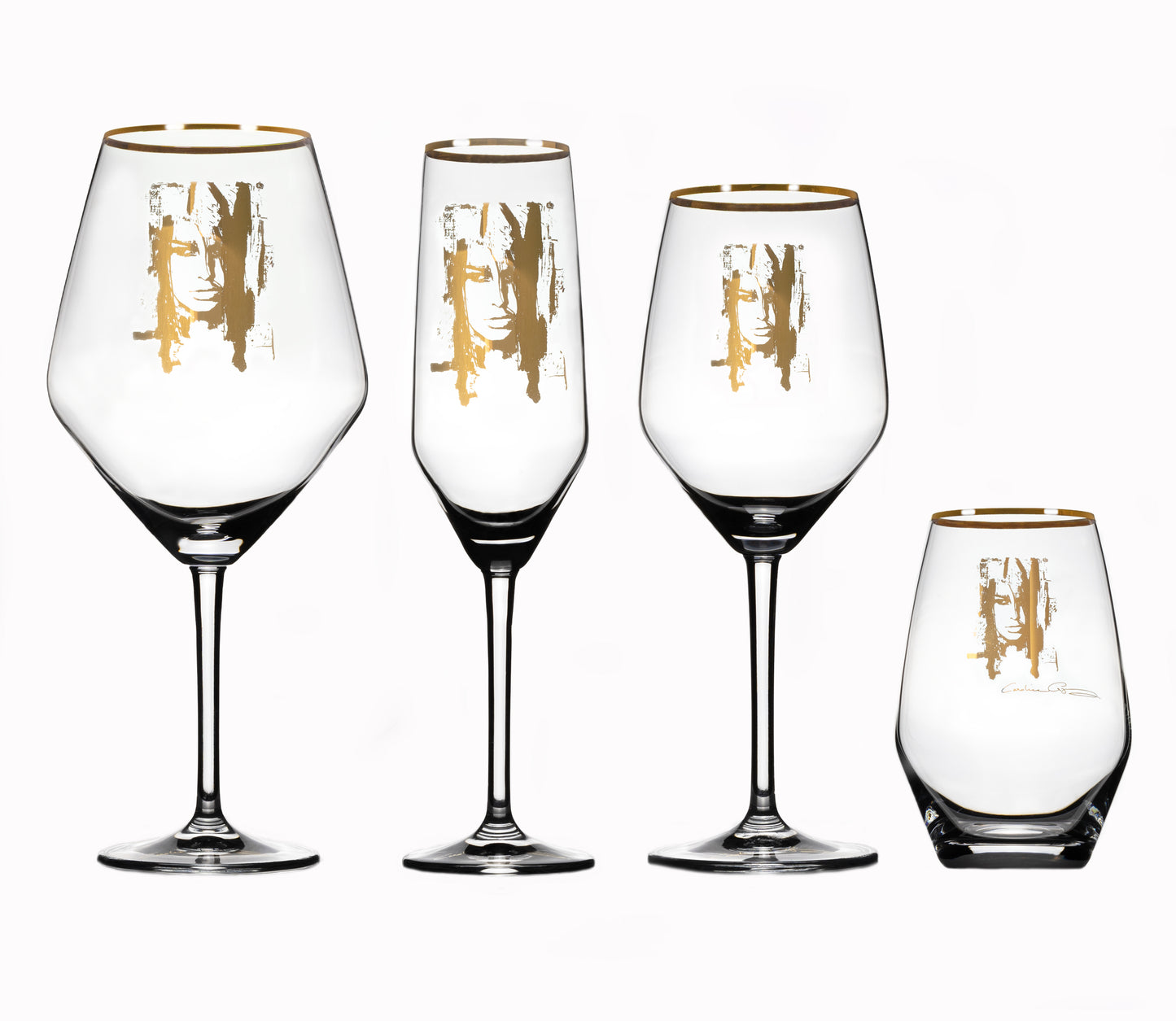 Rosé & Vitvinsglas 40cl Wild Woman GOLD