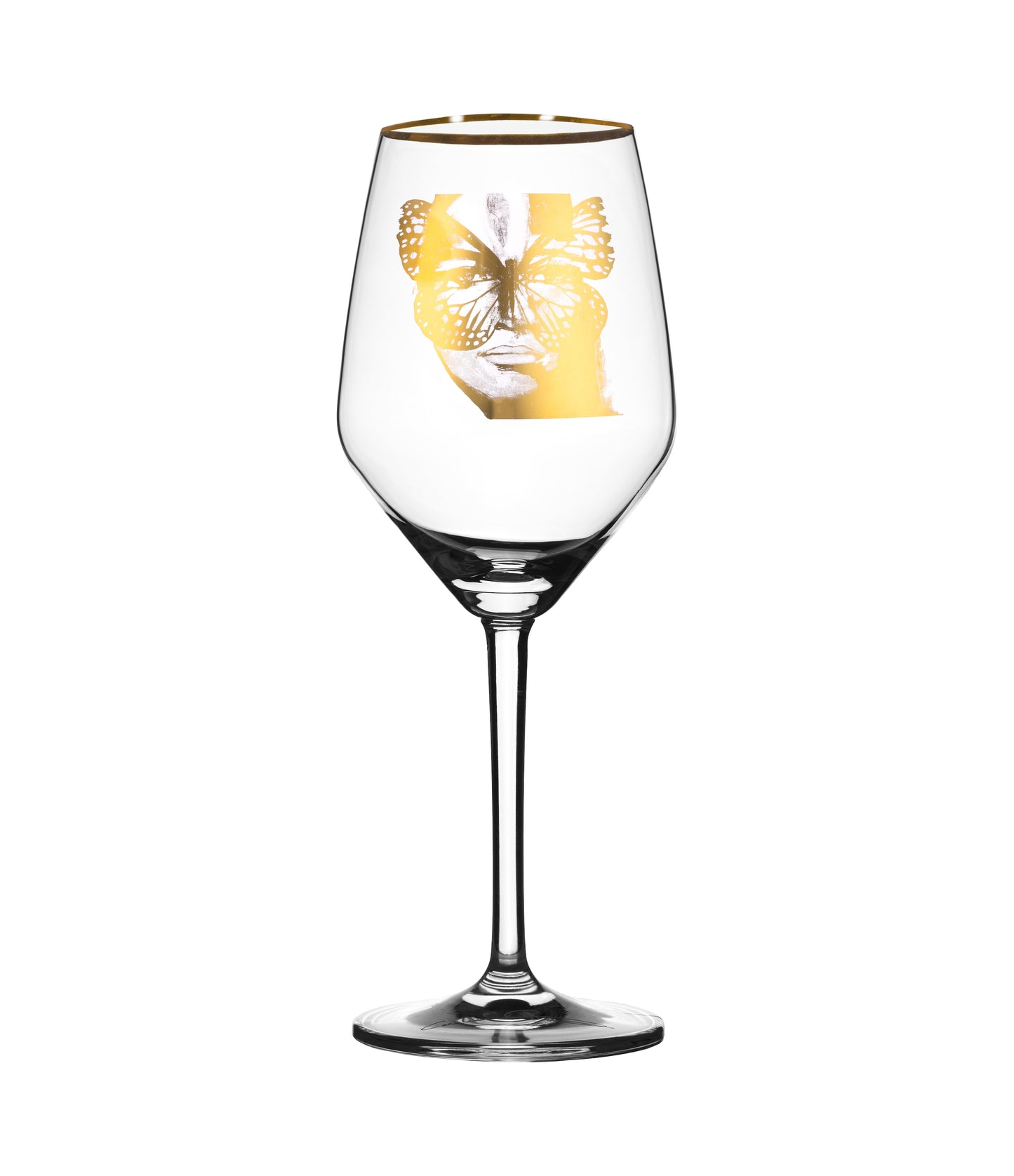 Rosé & Vitvinsglas 40cl Golden Butterfly GOLD