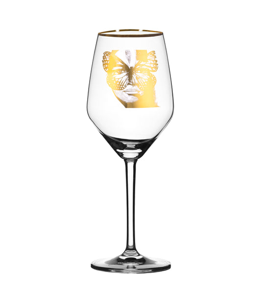 Rosé & Vitvinsglas 40cl Golden Butterfly GOLD