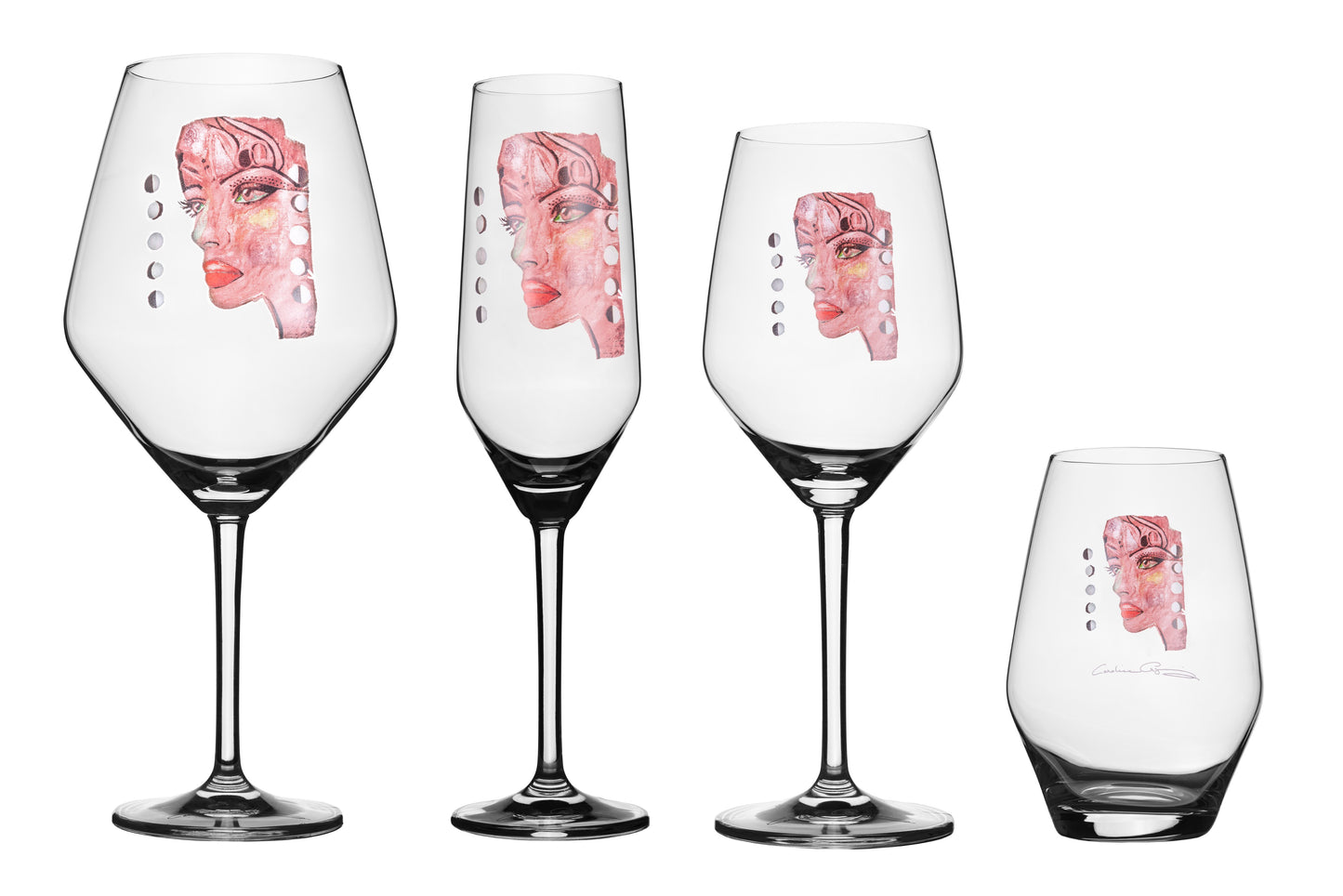 Champagneglas 30cl Moonlight Queen Pink